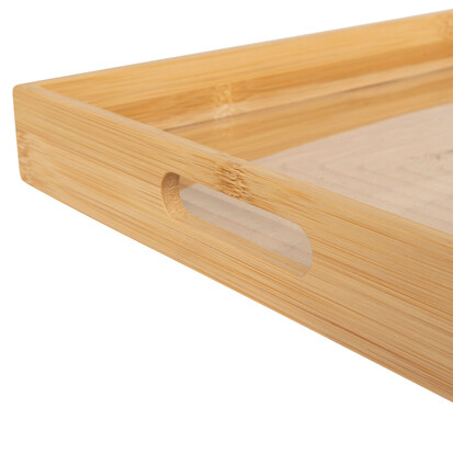 Plateau avec poignées 46x30 cm, bambou 