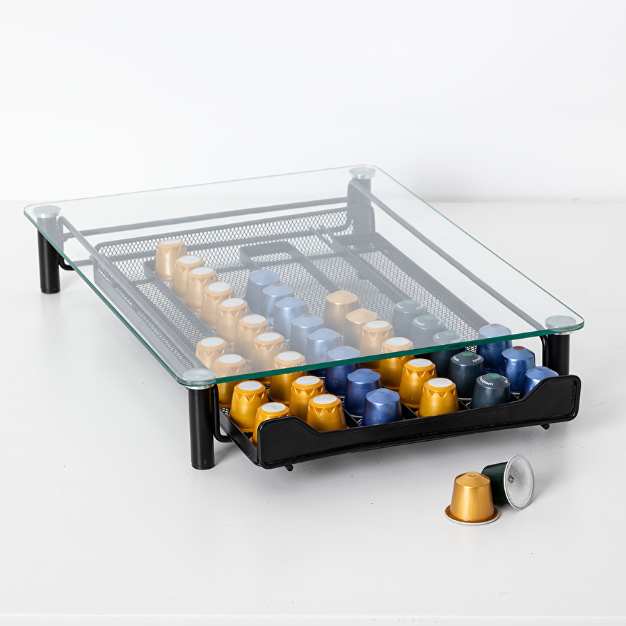 Porte capsules x60 avec tiroir 