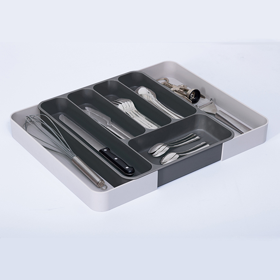 Range-couverts extensible, gris 