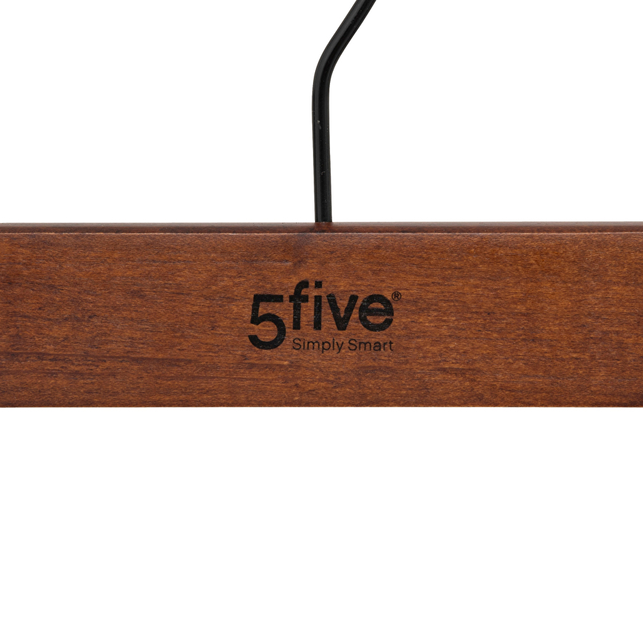 Lot de 2 cintres à pinces, bois foncé Hang'clip