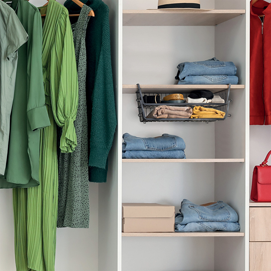 Panier de rangement à suspendre 31,5cm, noir Spacy