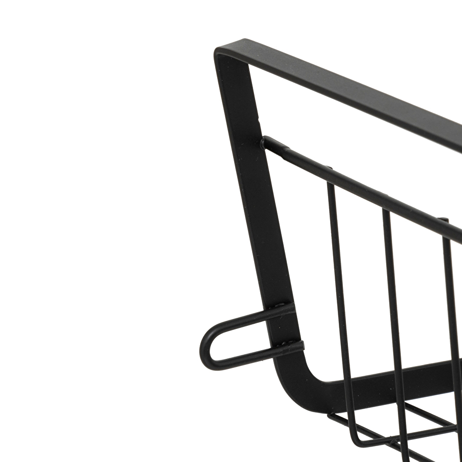 Panier de rangement à suspendre 31,5cm, noir Spacy