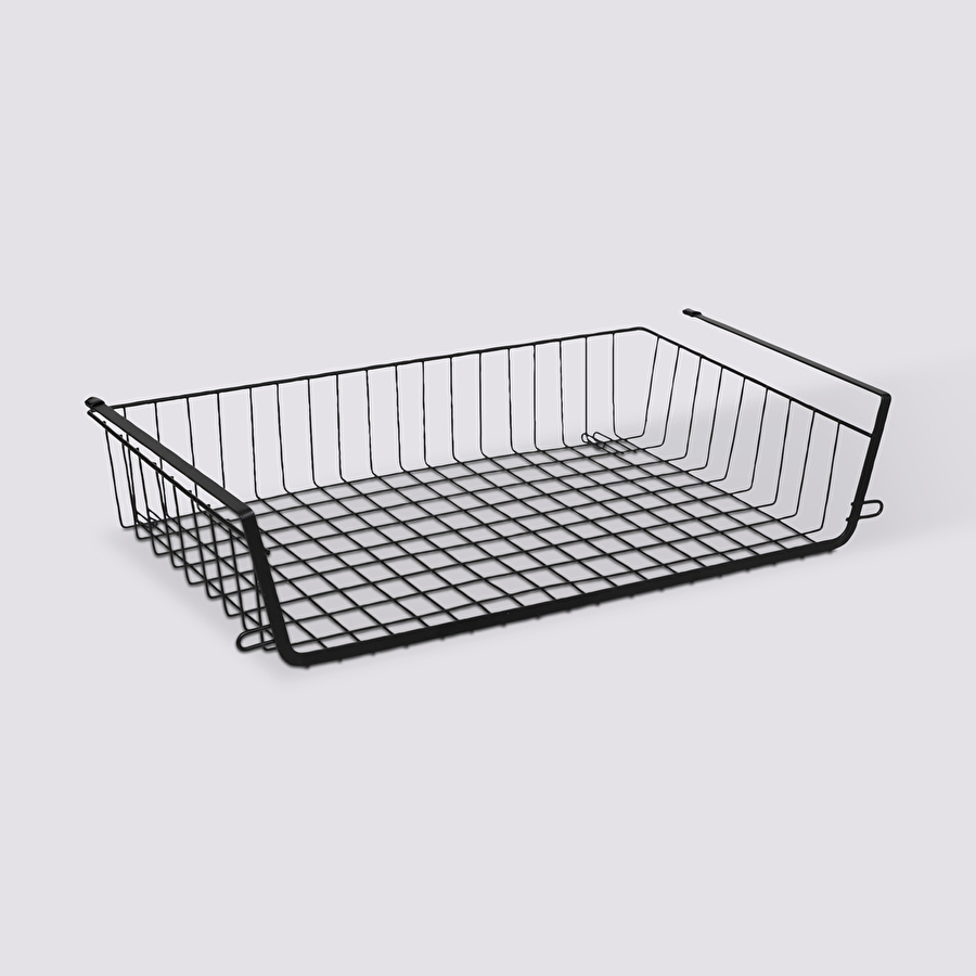 Panier de rangement à suspendre 51,5cm, noir Spacy