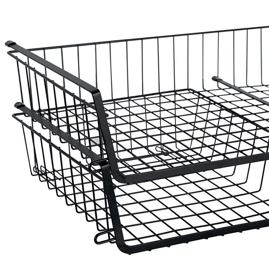 Panier de rangement à suspendre 51,5cm, noir Spacy