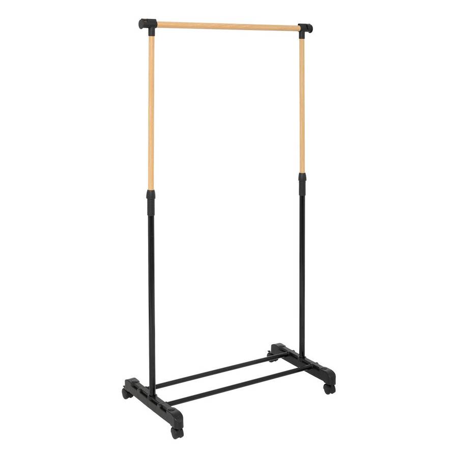 Portant à vêtements extensible, effet bois Woody