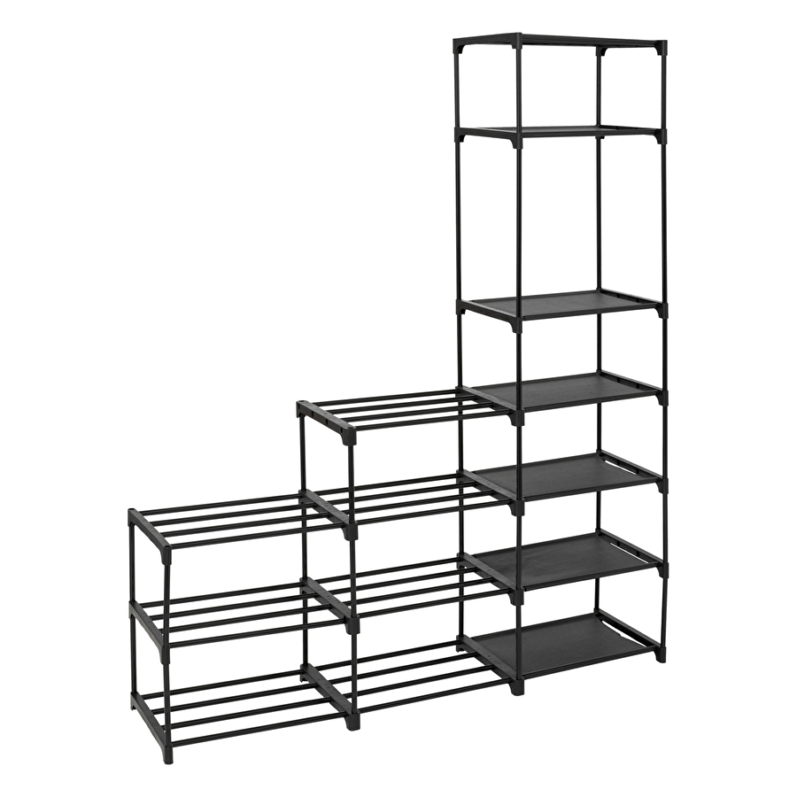 Range-chaussures modulables, noir 