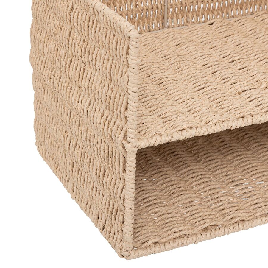 Rack à document double, papier tressé Kord