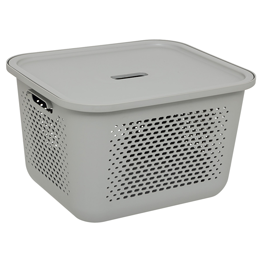 Panier avec couvercle 19,6l, lin Aera