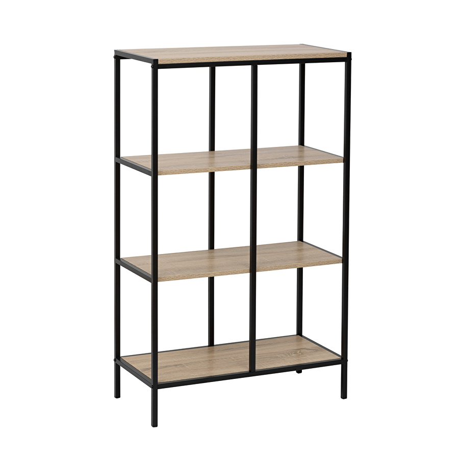 Étagère 4 niveaux 116x68,8cm, effet bois Aliaj