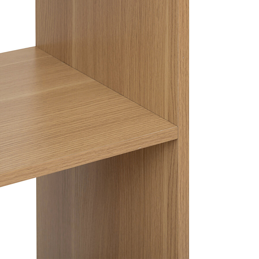 Bibliothèque 8 cases, effet bois naturel Tasso