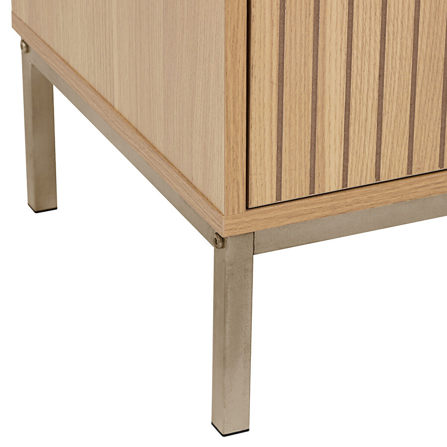 Buffet 3 portes, effet bois naturel Tasso