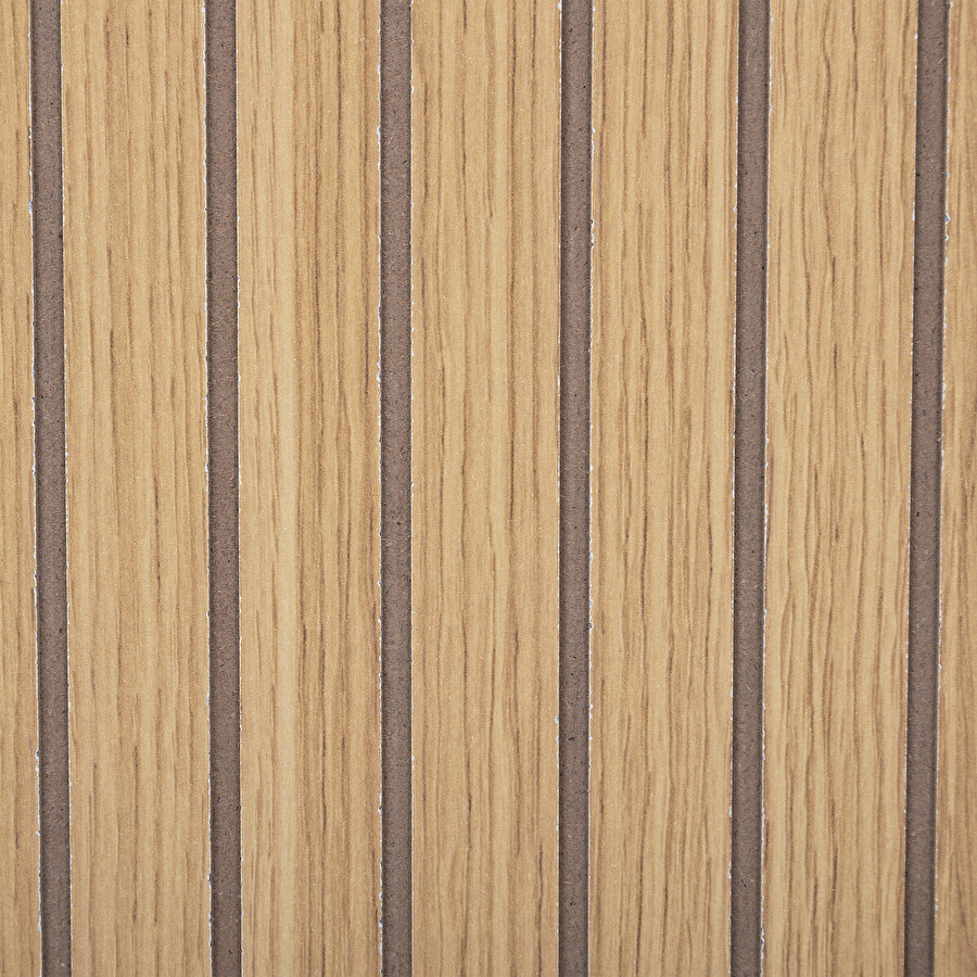 Console 2 tiroirs, effet bois naturel Tasso