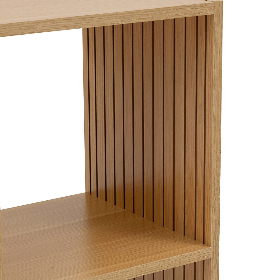 Étagère 4 cases, effet bois naturel Tasso