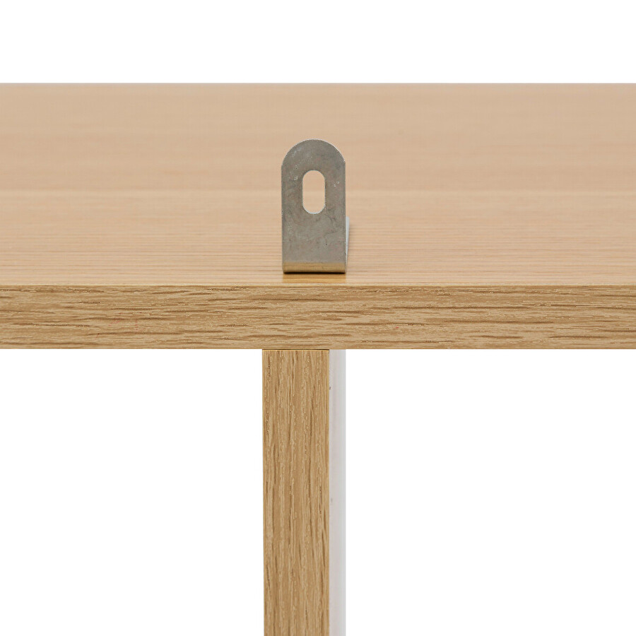 Étagère 4 cases, effet bois naturel Tasso