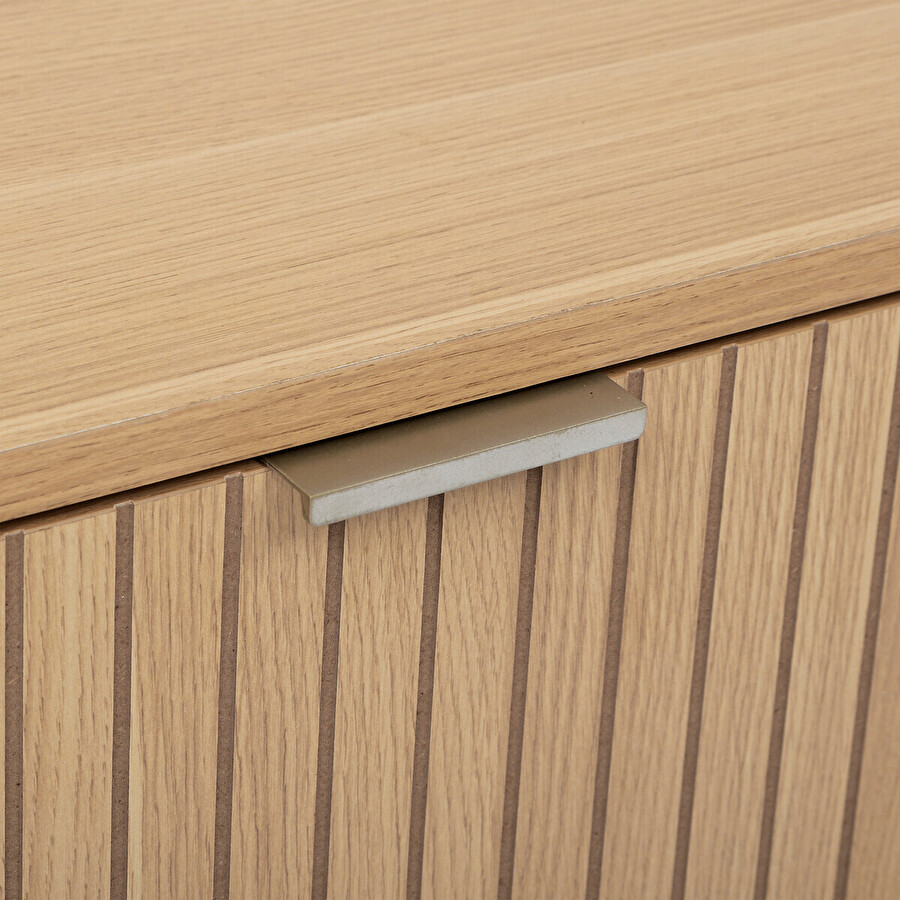 Table basse 1 tiroir, effet bois naturel Tasso