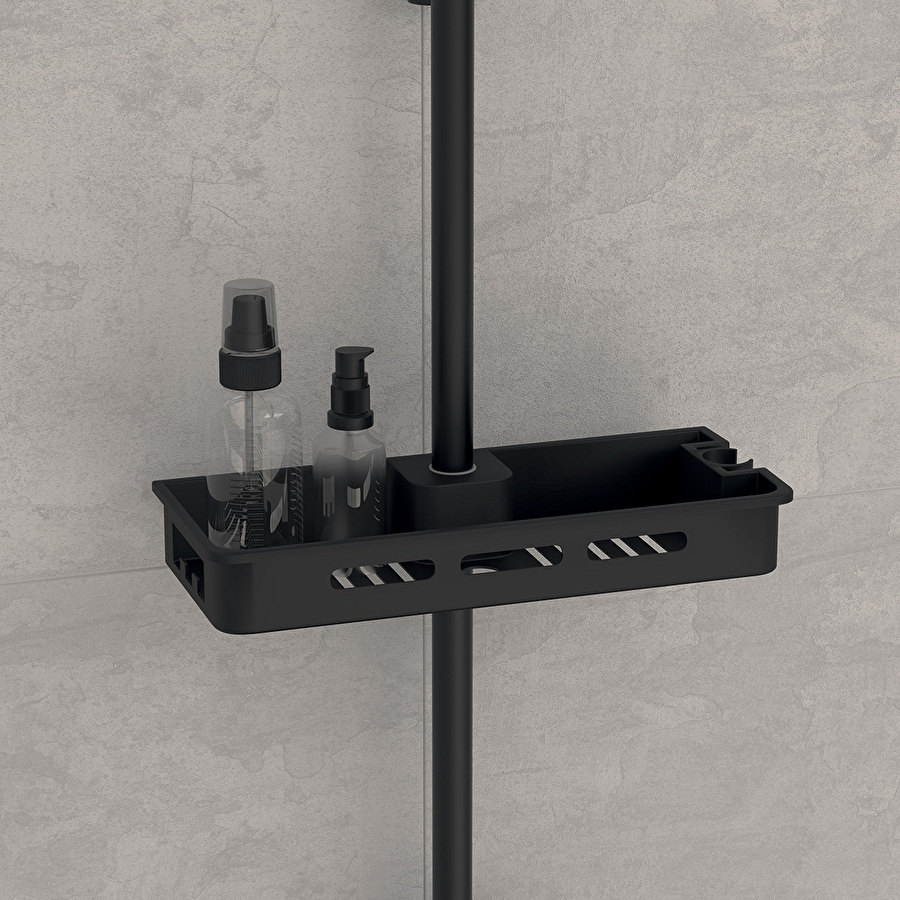 Étagère pour colonne de douche, noir 