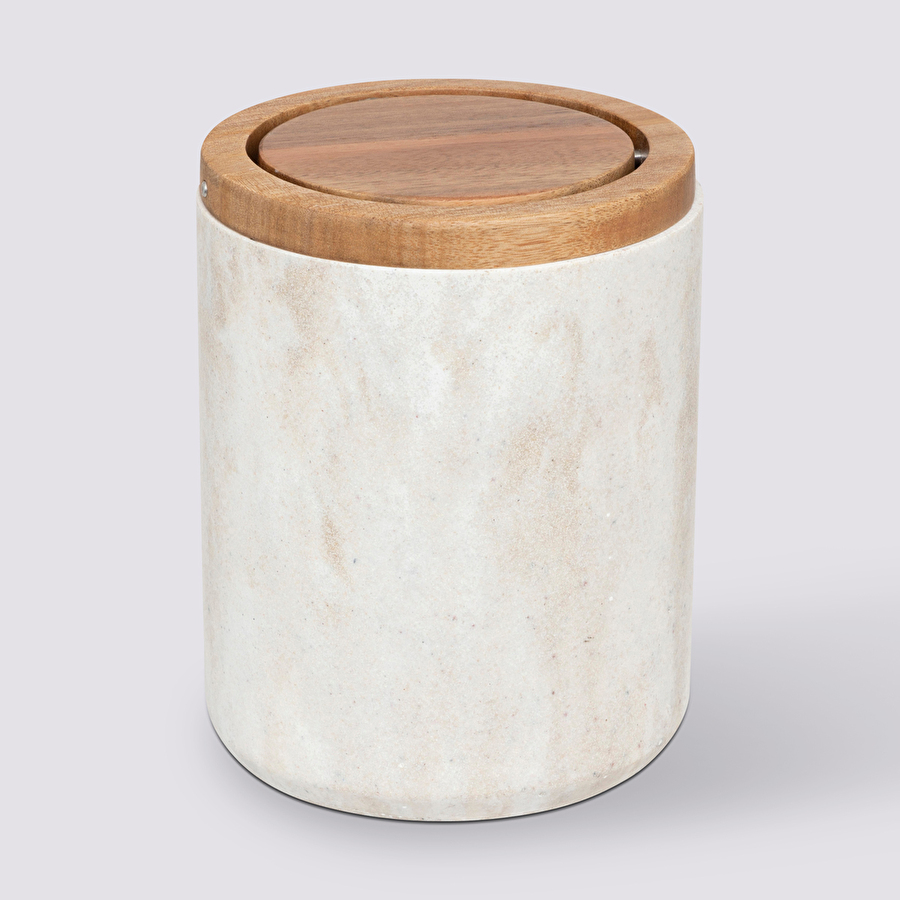 Poubelle de table, effet travertin Côme