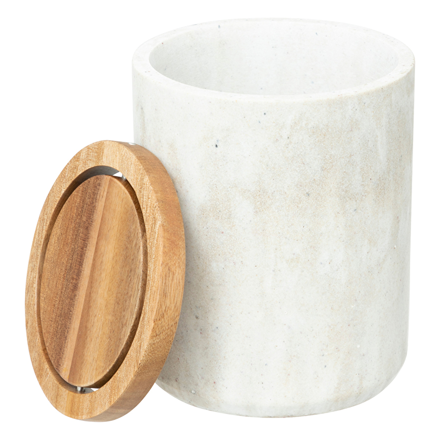 Poubelle de table, effet travertin Côme