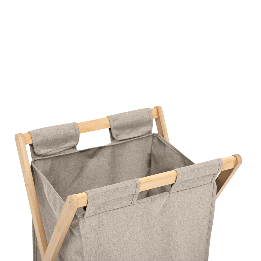 Panier à linge pliable 50l, gris Tidy box