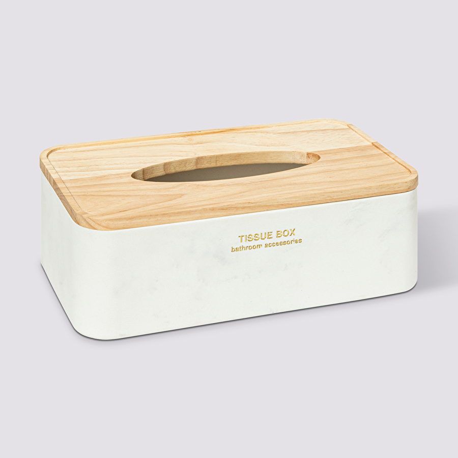 Boîte à mouchoirs, blanc Léa