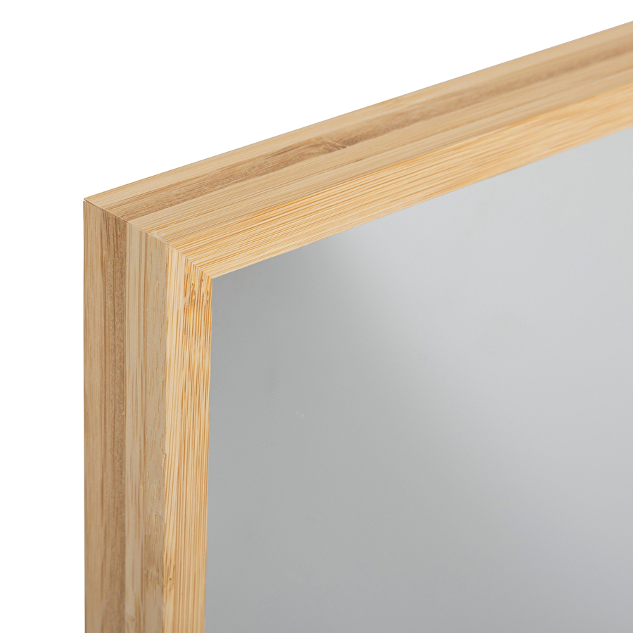 Miroir mural 125x35cm, bambou 