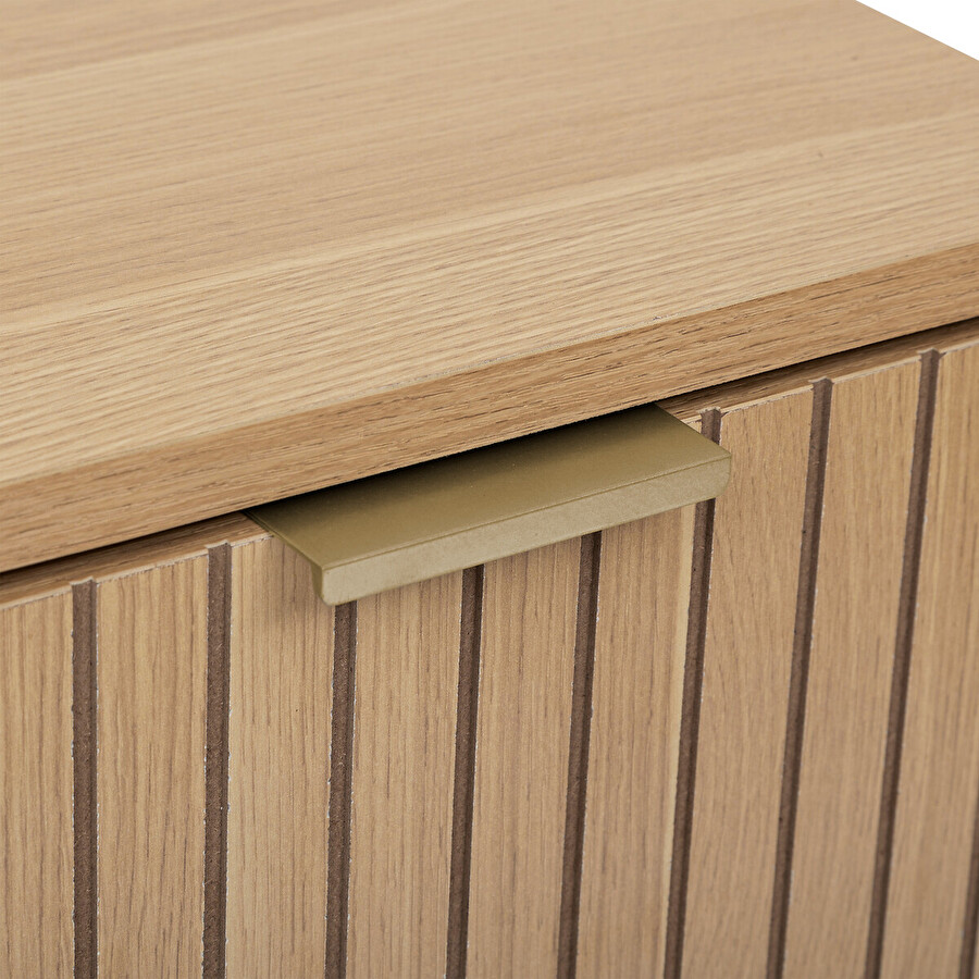 Meuble bas 2 portes, effet bois naturel Tasso