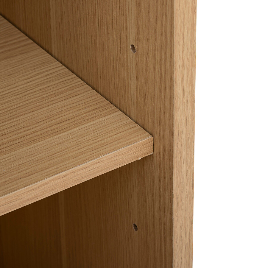 Meuble bas 2 portes, effet bois naturel Tasso