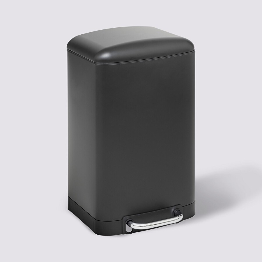 Poubelle métal 20l, noir Ariane