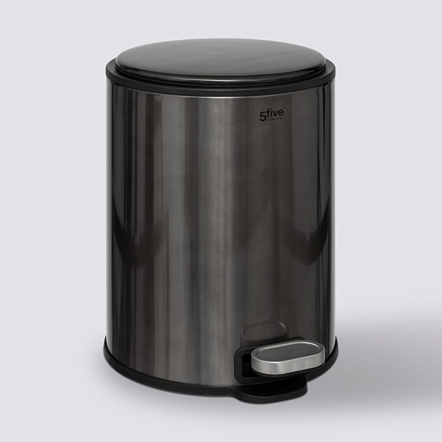 Poubelle métal 6l, noir Delta