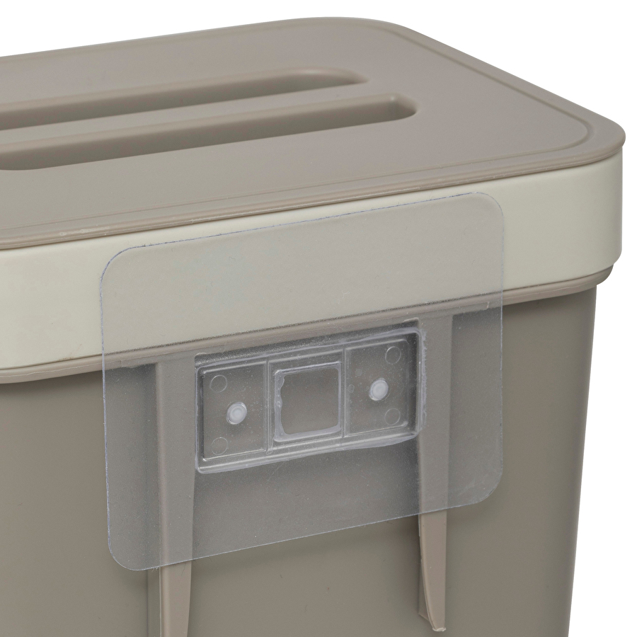 Poubelle compost plastique 5l, taupe 
