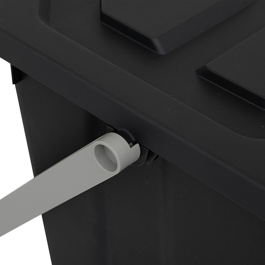 Poubelle de tri plastique 24l, noir 