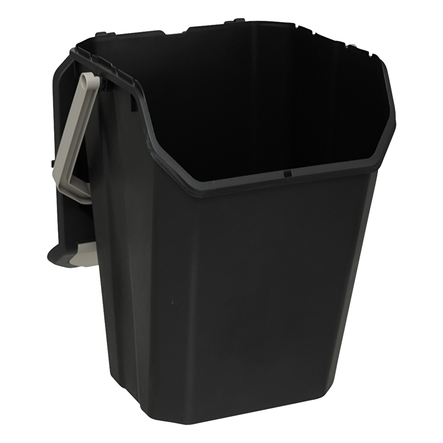 Poubelle de tri plastique 37l, noir 
