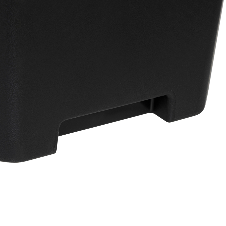 Poubelle de tri plastique 37l, noir 