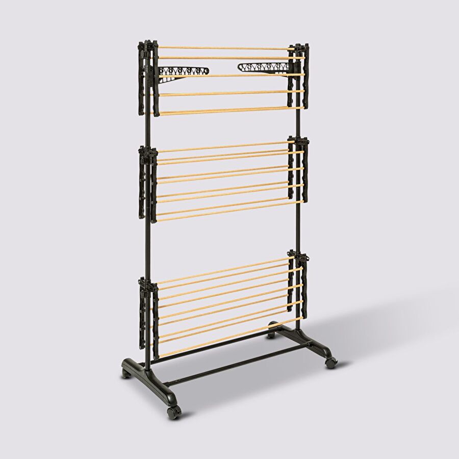 Étendoir à linge tour roues 25m Bara