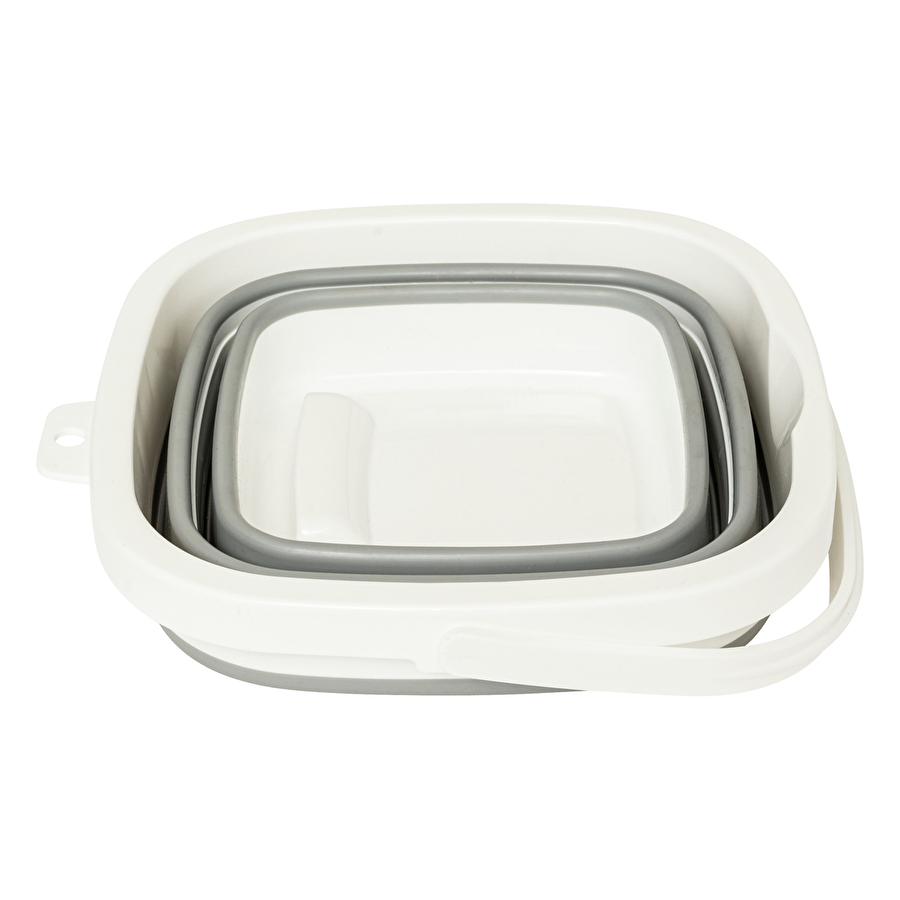 Seau rétractable 5l, gris et blanc Retractable