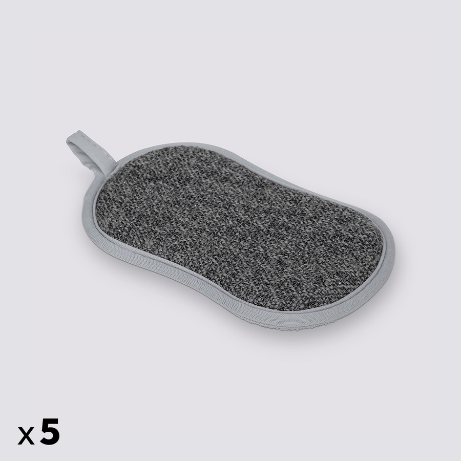 Lot de 5 éponges microfibre gratantes 