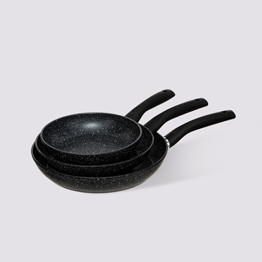 Set de poêles en aluminium, 20/24/28 cm Caractère