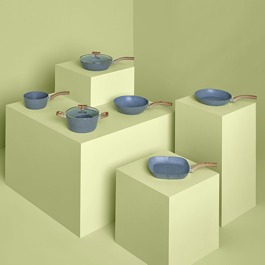 Set de casseroles en aluminium forgé, 16/18/20 cm Nature