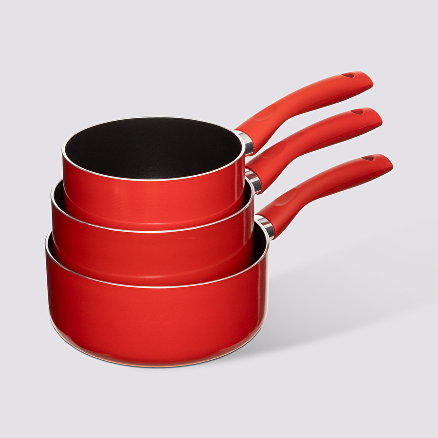 Set de casseroles en aluminium, 16/18/20 cm Essentielle