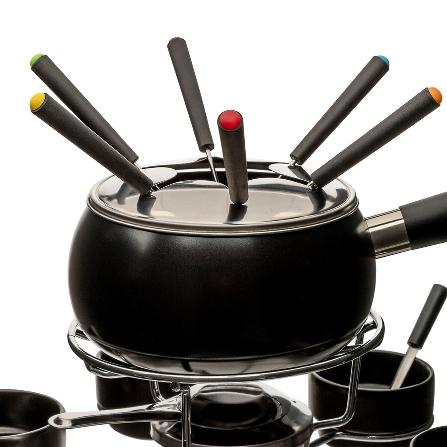 Service à fondue avec plateau tournant 