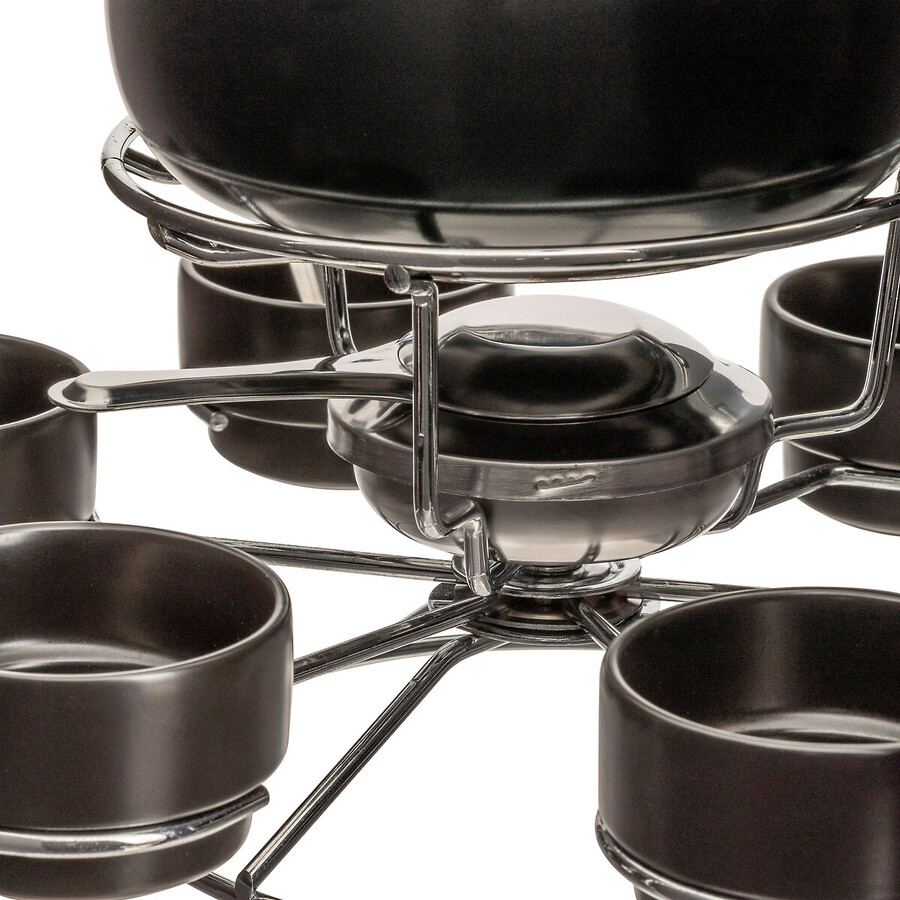 Service à fondue avec plateau tournant 