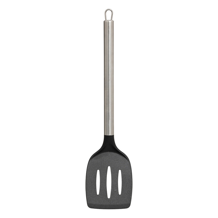 5 ustensiles de cuisine + pot de rangement, inox