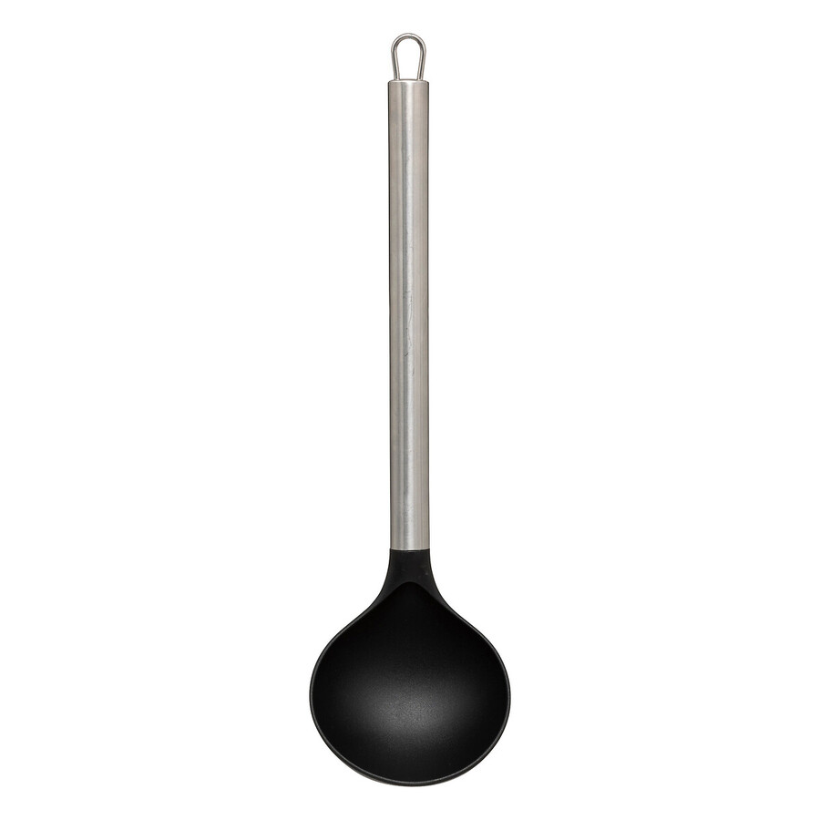 5 ustensiles de cuisine + pot de rangement, inox