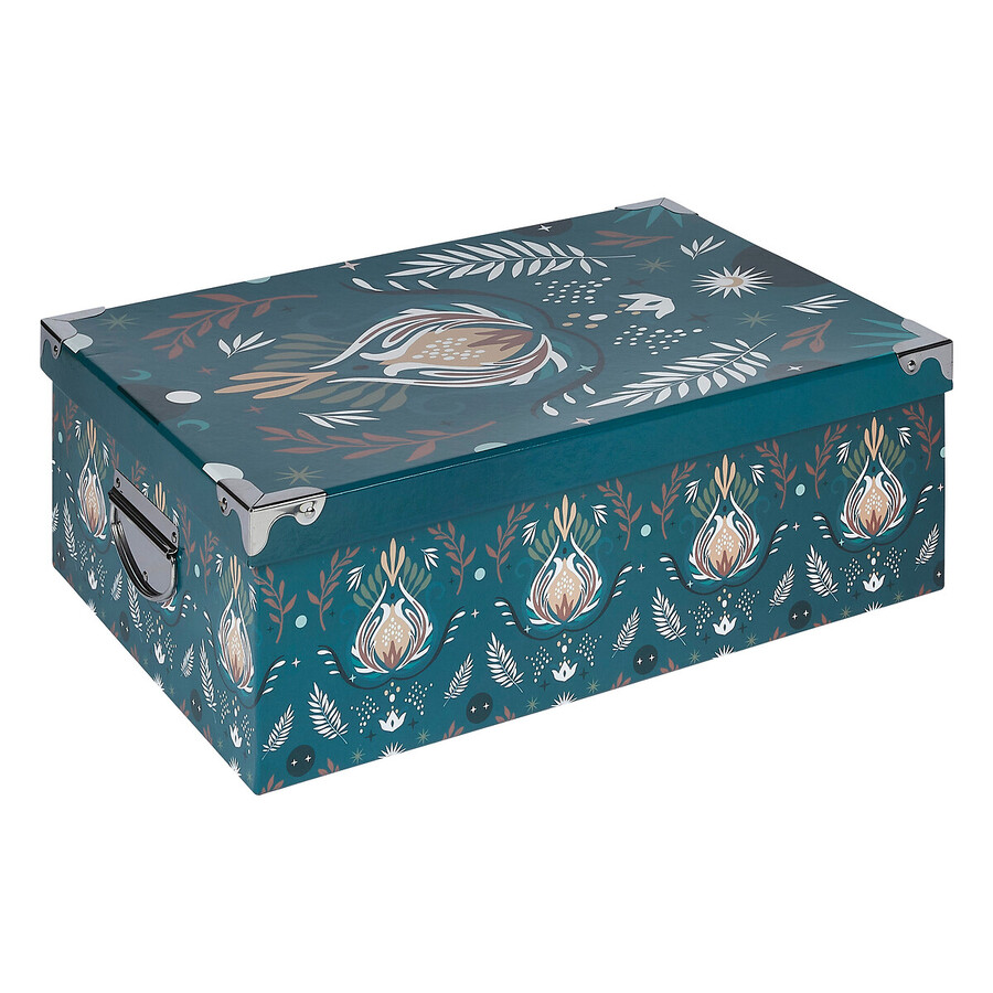 6 boites de rangement, bleu prétole Box'