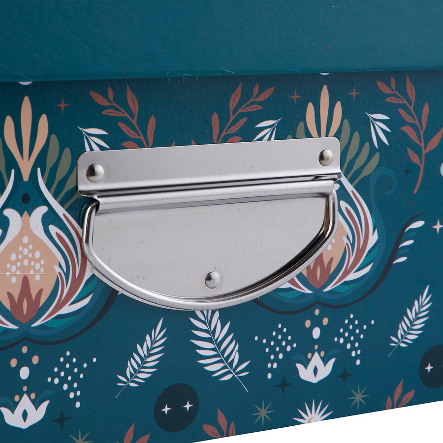 6 boites de rangement, bleu prétole Box'