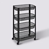 Resserre avec paniers 4 niveaux, noir 