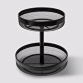 Corbeille à fruits 2 niveaux, noir Mayaj