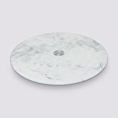 Plat tournant effet marbre, blanc 