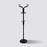 Porte-manteaux 11 patères 176,5cm, noir Blackwood