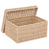 Lot de 2 boîtes range-documents, papier tressé Kord